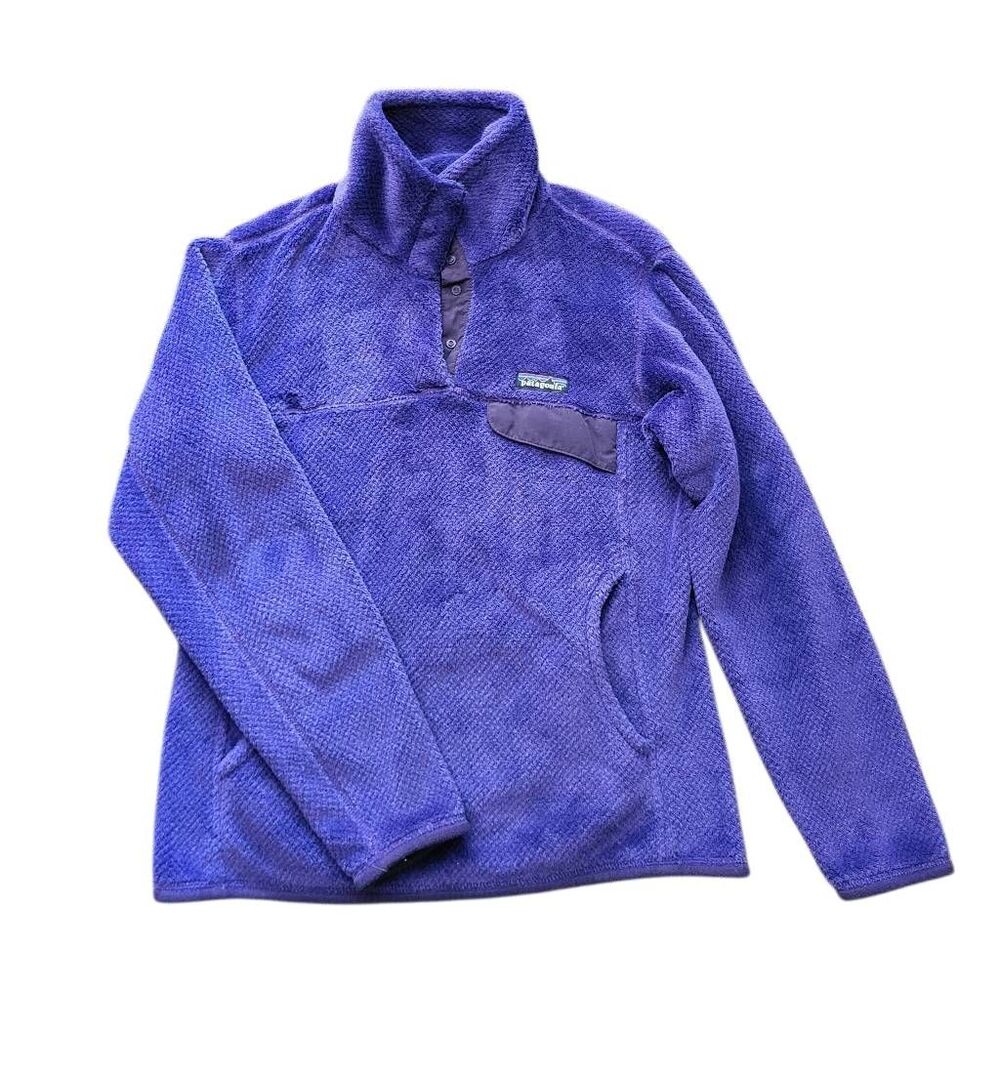 Patagonia Pullover Sweatshirt Women's Small Purple Re-Tool Snap Fleece